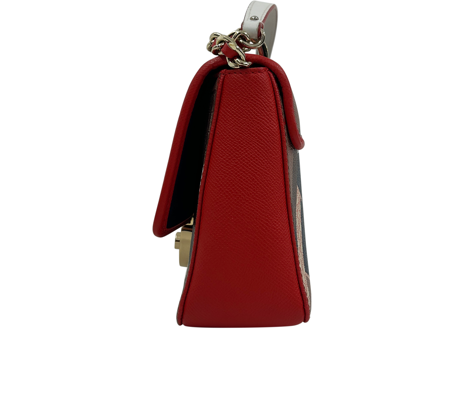 Bandolera Lona, 360&euro;, Bolso, Beige/Marrón/Rojo, Lona - General, Vista inferior